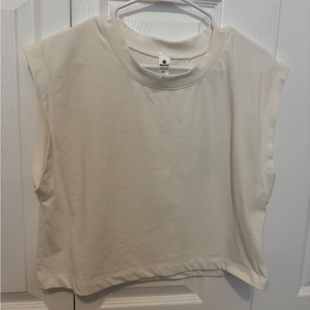 90 Degree By Reflex Cream Muscle Tee